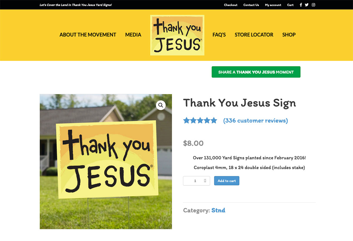 Thank You Jesus Signs Website